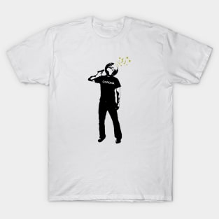 Corona Black and White Gun Artwork T-Shirt